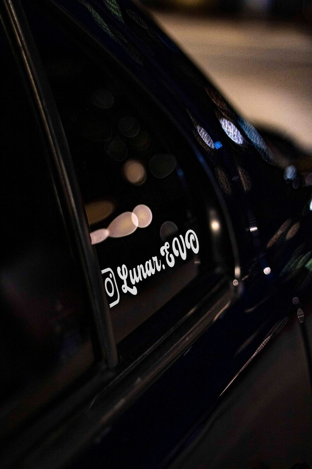 Custom Instagram vinyl sticker of Instagram handle on car